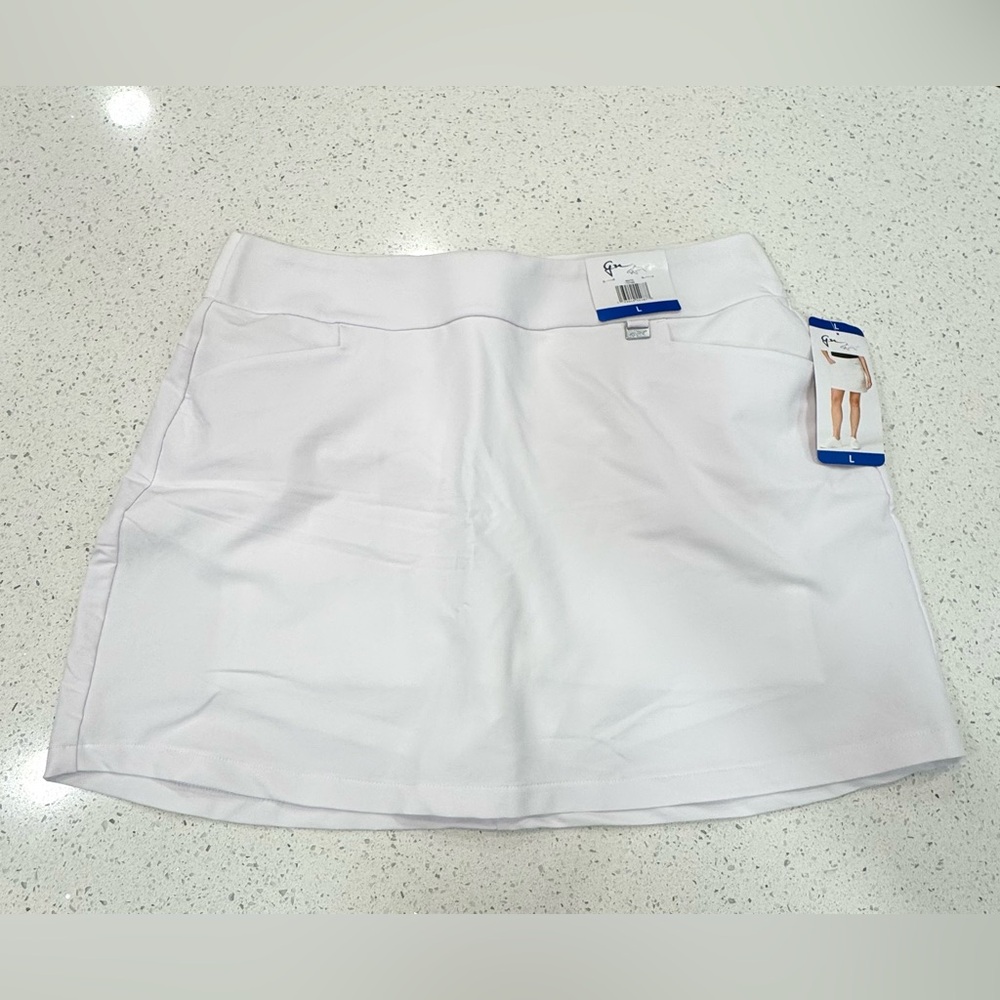 Greg Norman White Golf Skort with Built-In Shorts NWT long